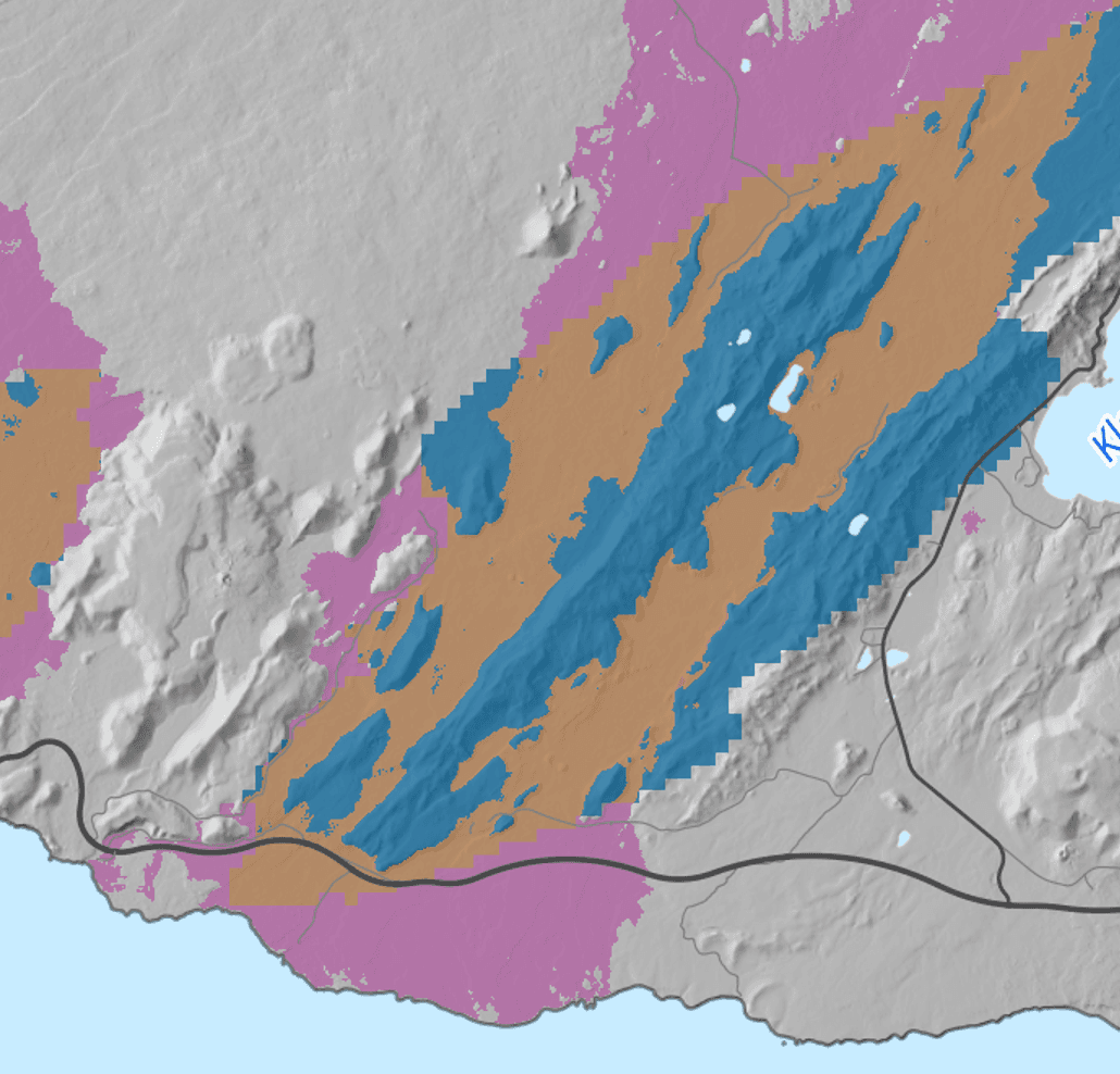 Skýringar á kortum og fyrirvarar